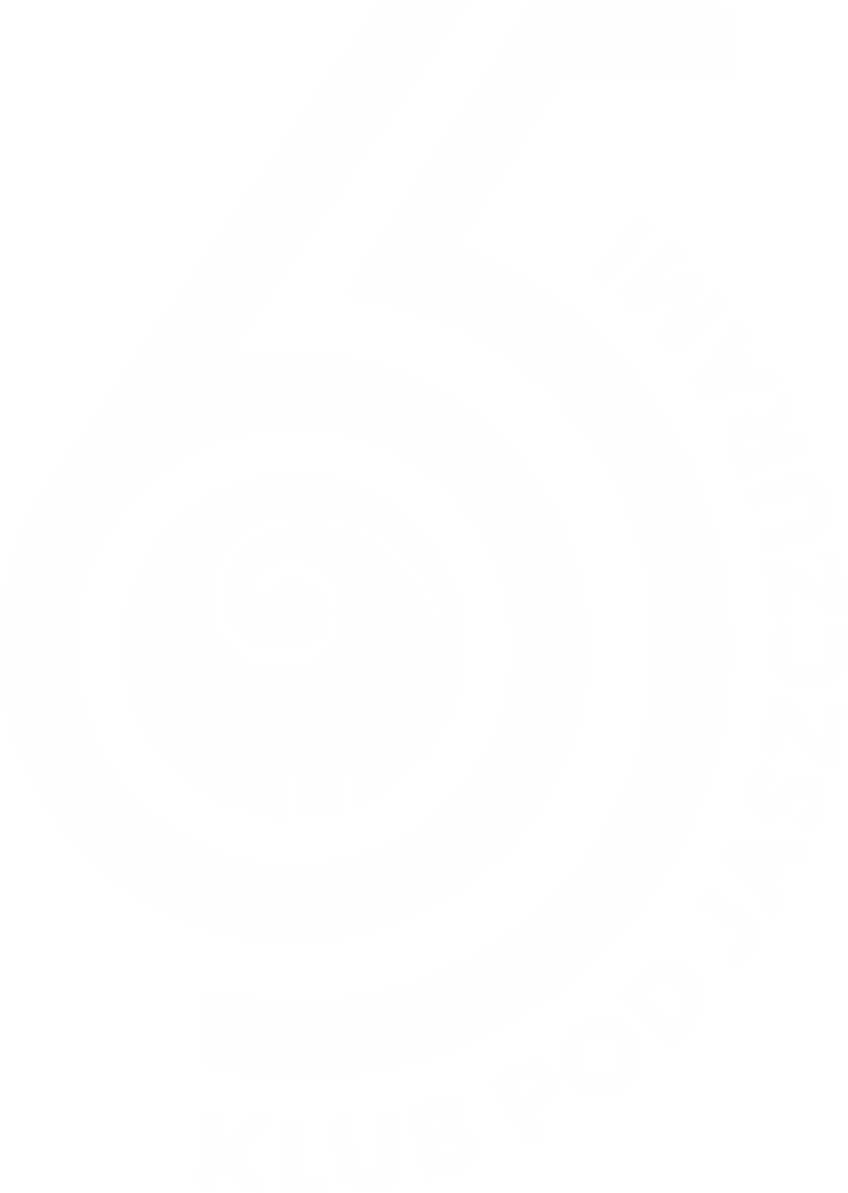 Pod Jaszczurami - logo 65 lat A białe (1)